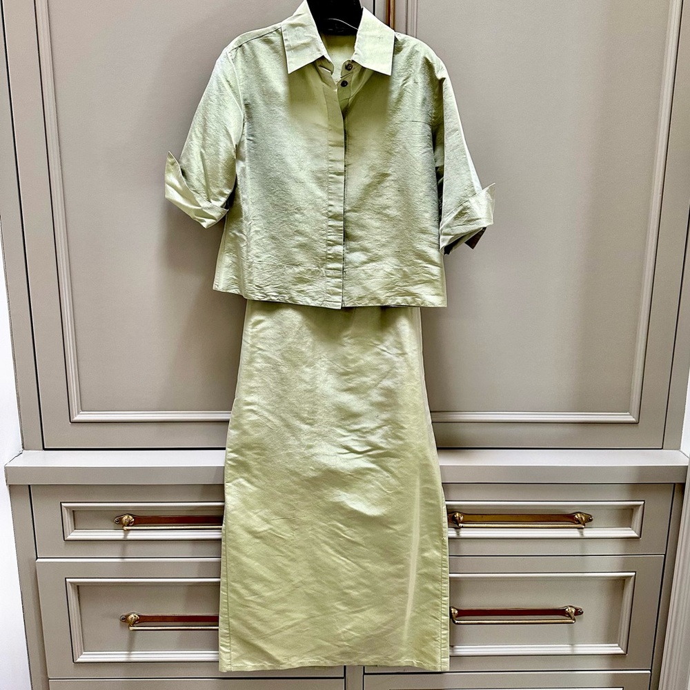2 piece Ron Leal Silk Suit